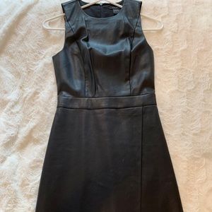 Black leather dress
